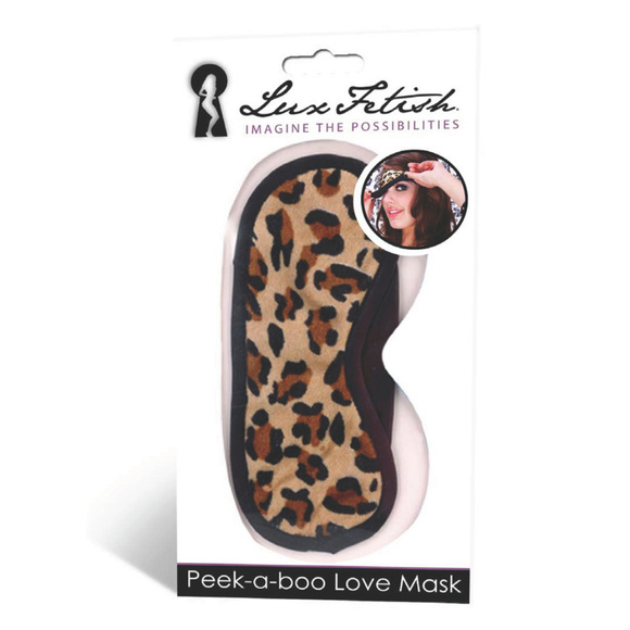 Lux Fetesh Leopard Print Peek-A-Boo Love Mask - Picture 2 of 2